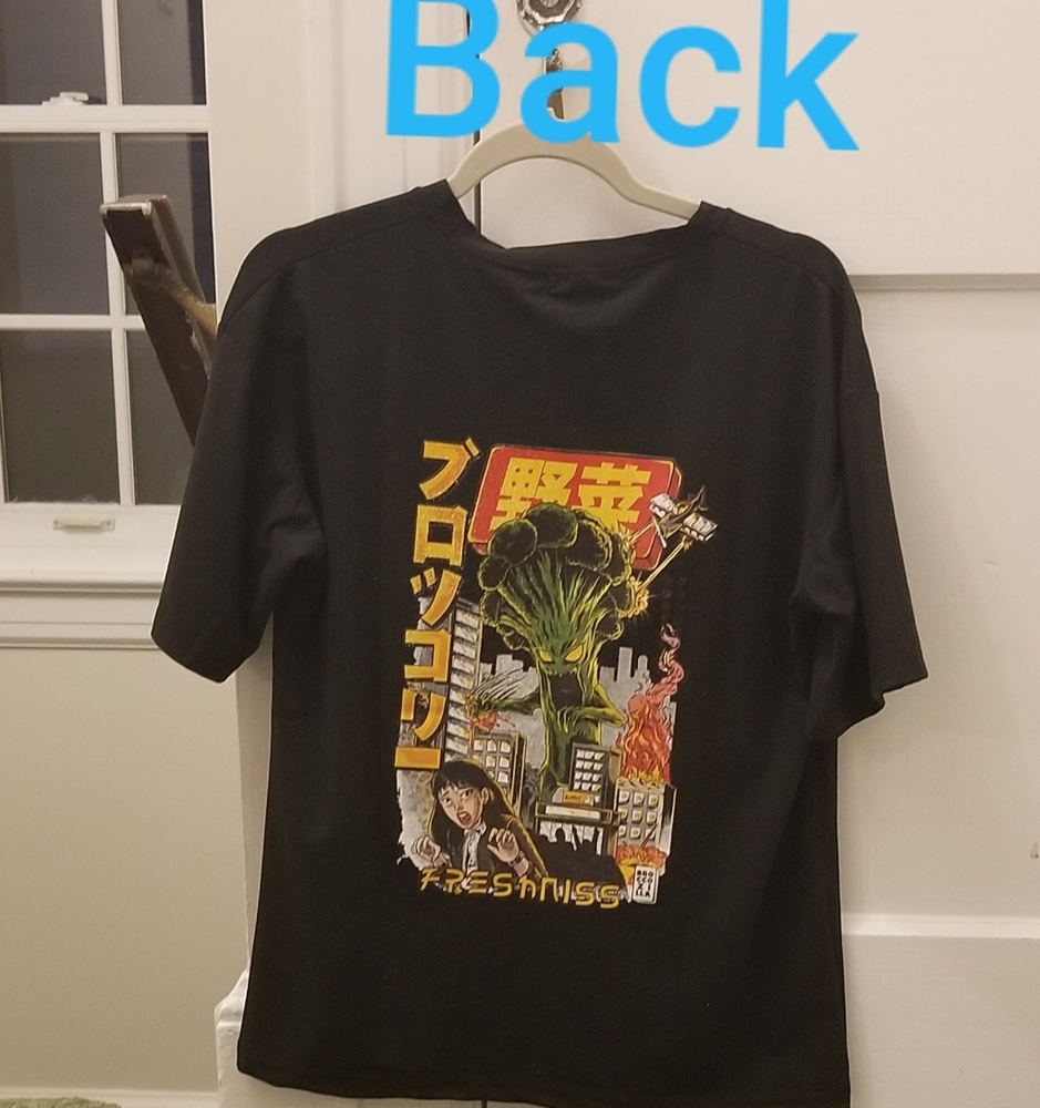 Men Japanese Cartoon T-Shirt Streetwear Summer Top